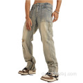 Herbst- und Winter -Retro -Zipper Trendy Brand Jeans